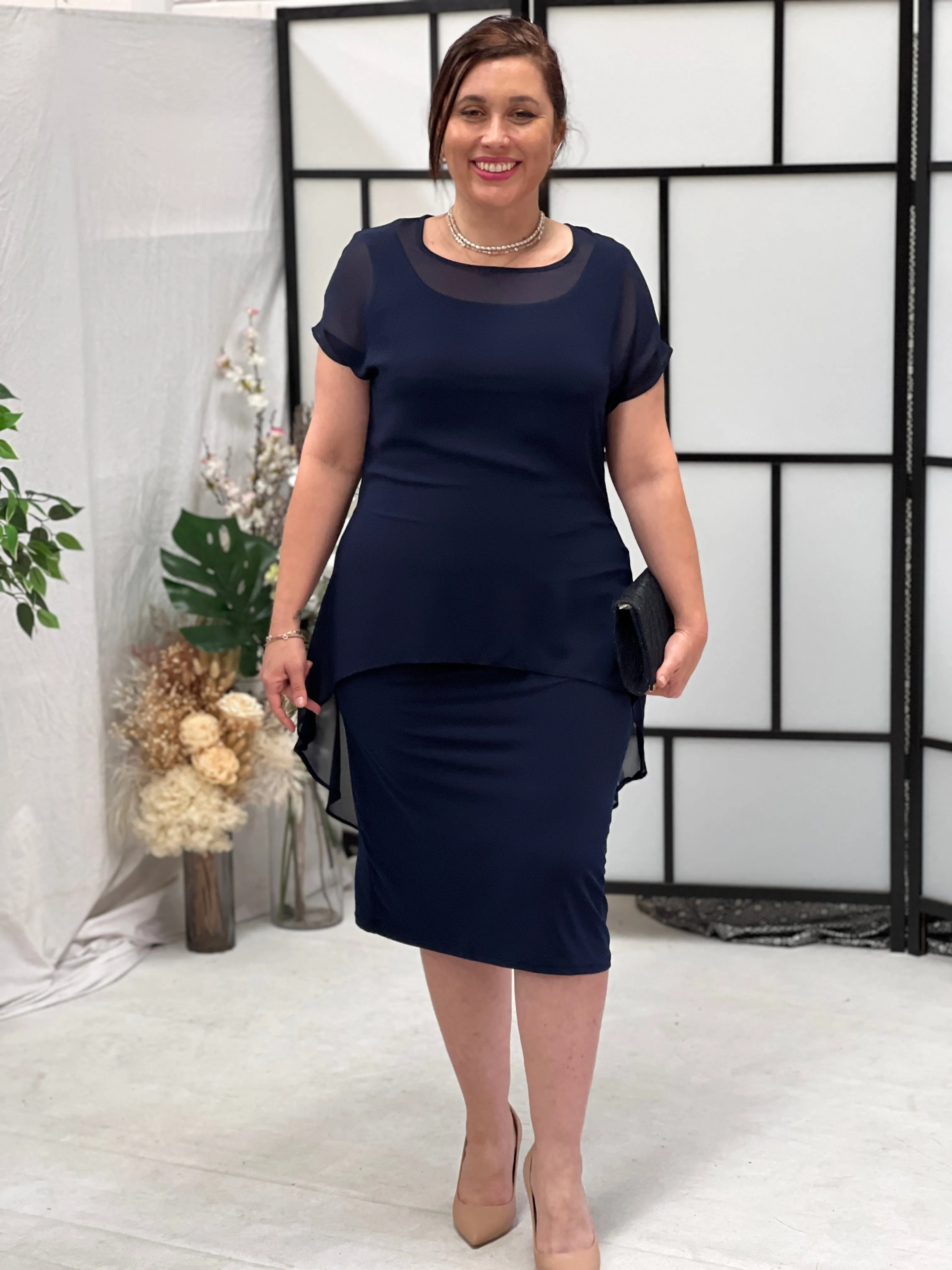 Zena Navy Evening 2 Piece Set
