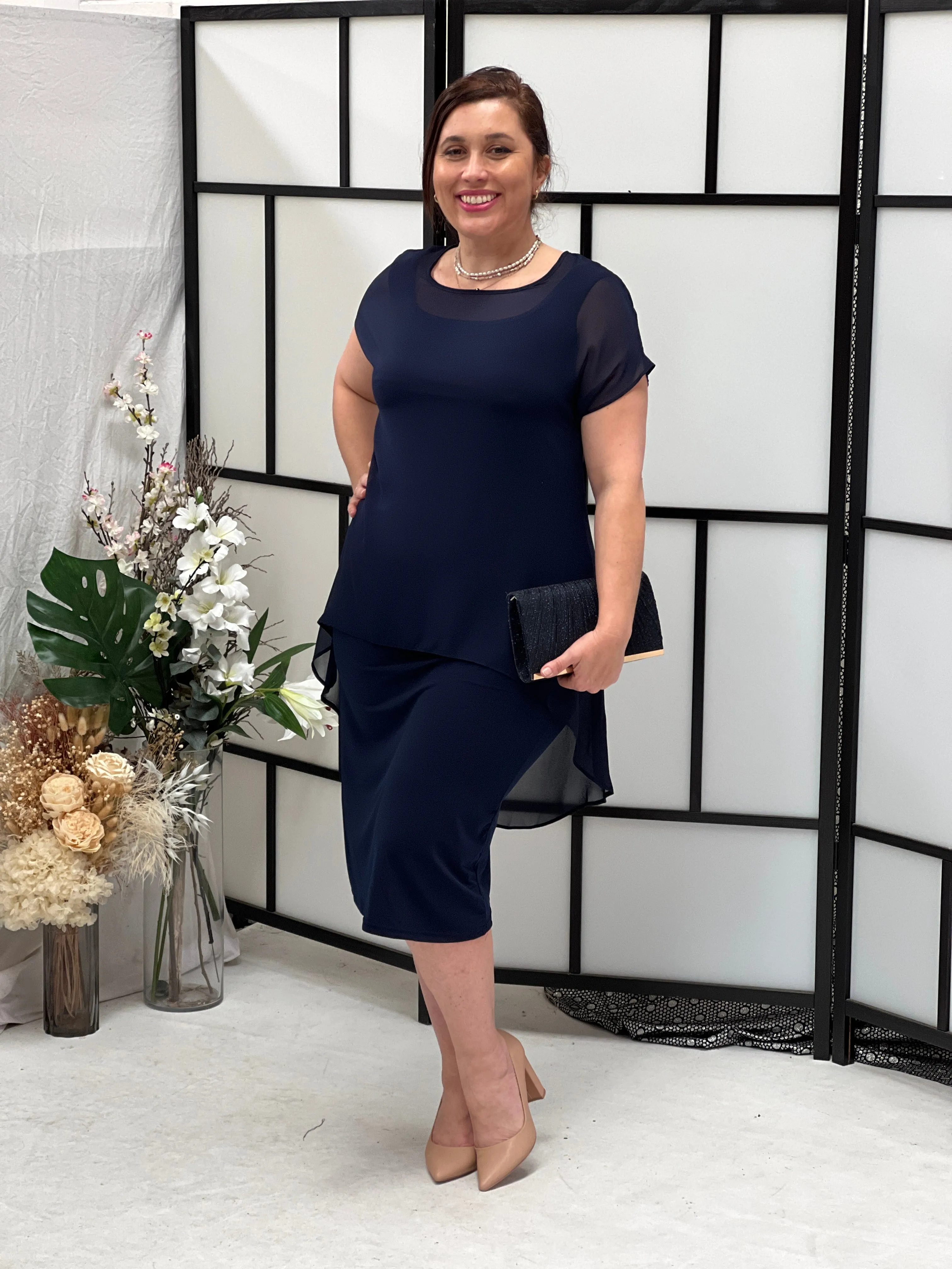 Zena Navy Evening 2 Piece Set