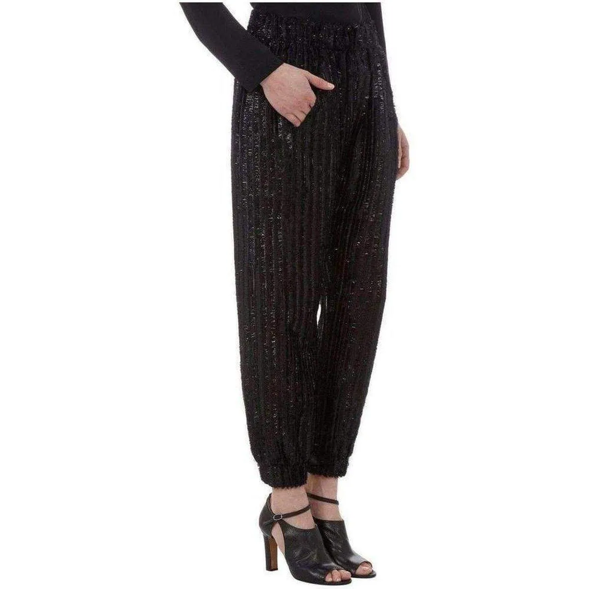 Zero   Maria Cornejo Eka Metallic Fringe Pants