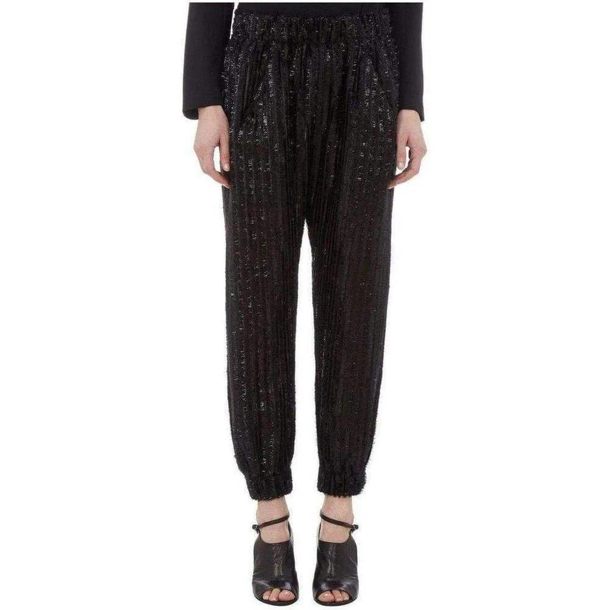 Zero   Maria Cornejo Eka Metallic Fringe Pants