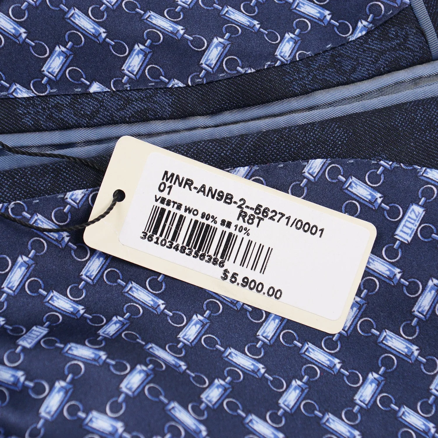 Zilli Trim-Fit Jacquard Print Blazer