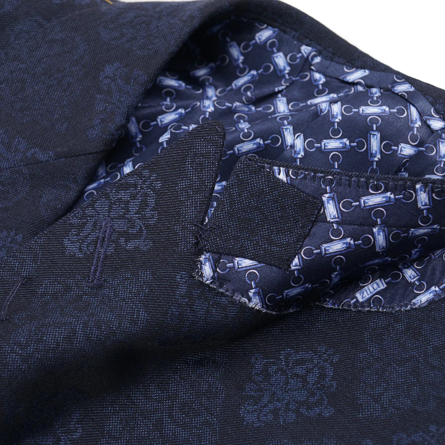 Zilli Trim-Fit Jacquard Print Blazer