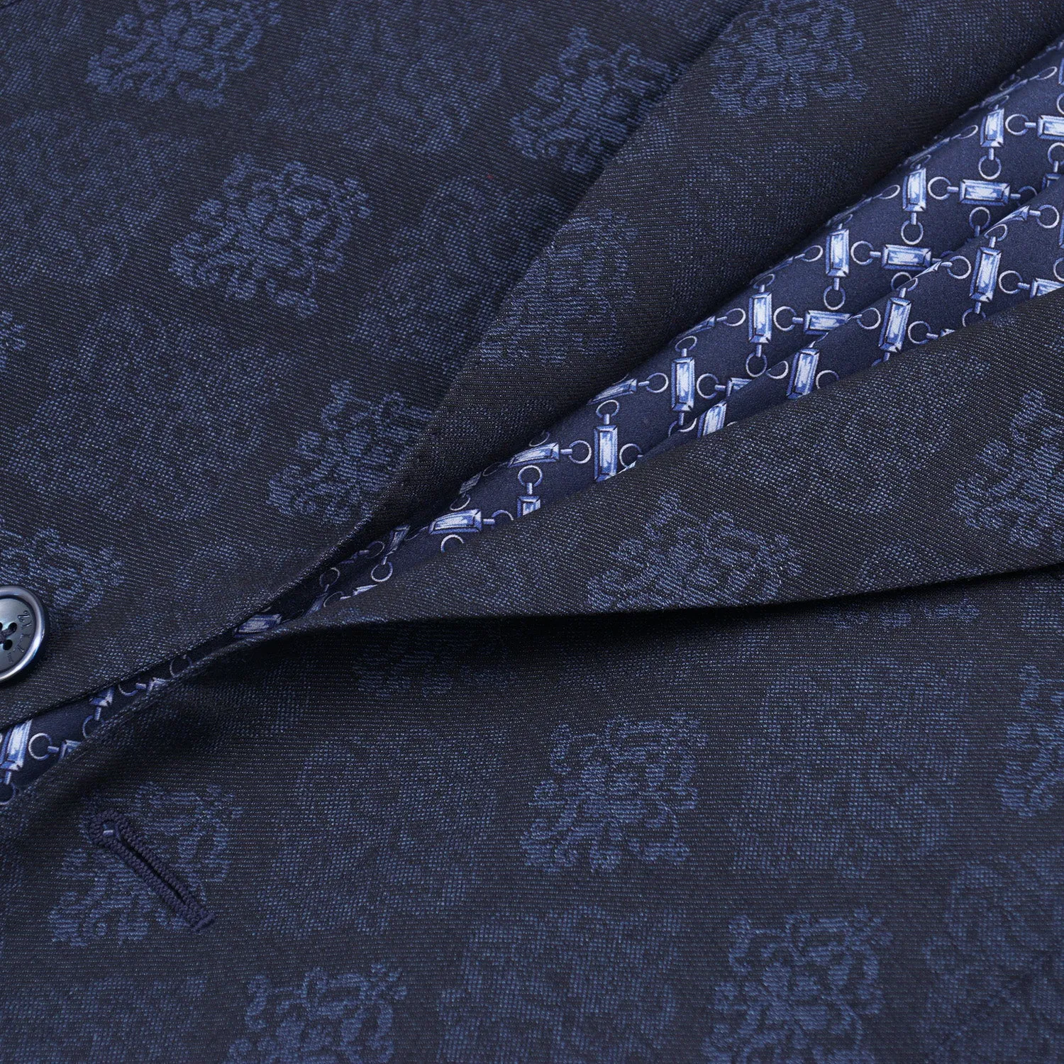 Zilli Trim-Fit Jacquard Print Blazer